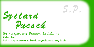 szilard pucsek business card